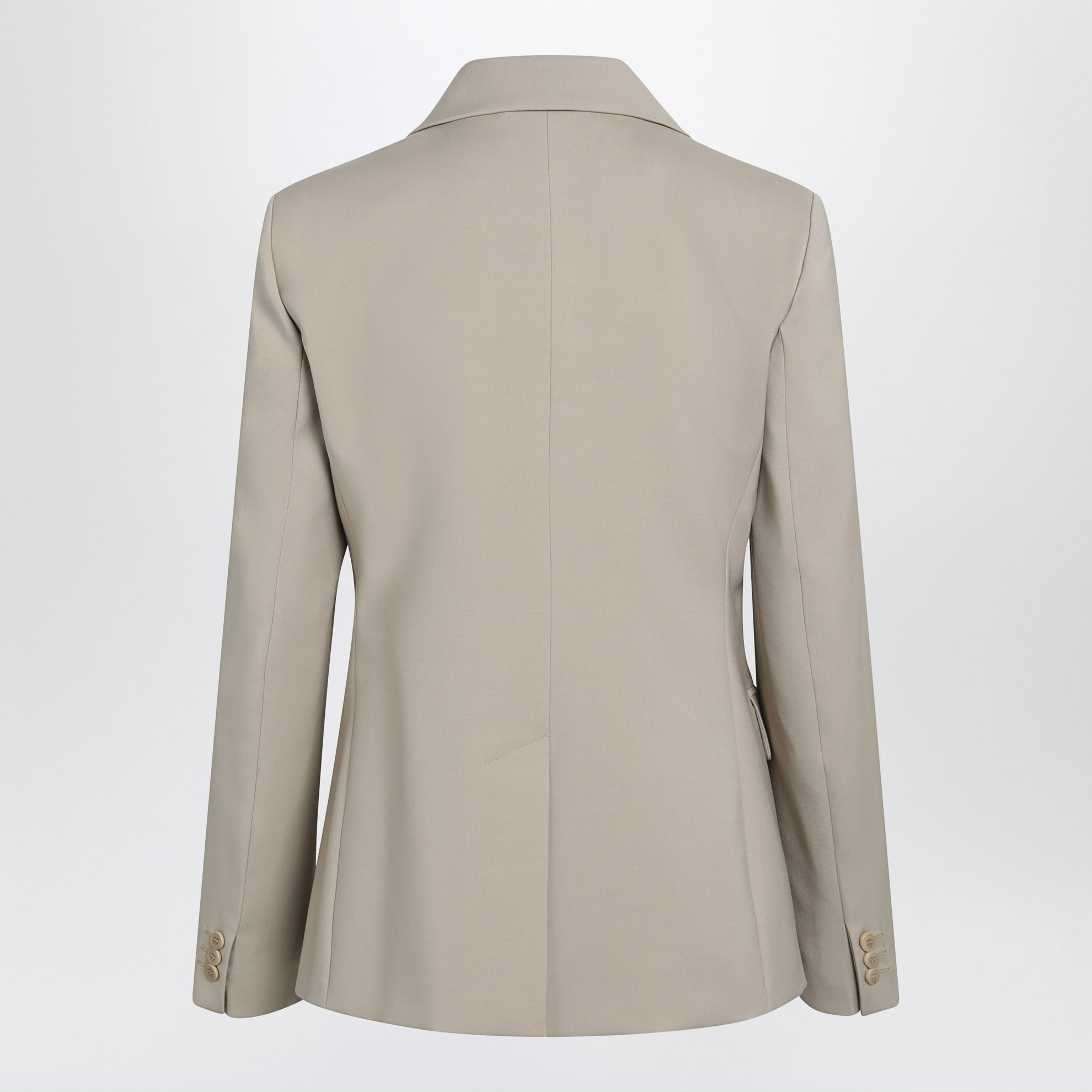 Veste droite beige en laine