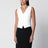 Gilet bianco in canvas di lino
