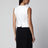 Gilet bianco in canvas di lino