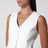Gilet bianco in canvas di lino