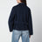 Blue cropped jacket in wool-blend cloth