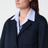 Blue cropped jacket in wool-blend cloth