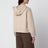 Mandelfarbene Wolljacke mit Kapuze