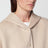 Mandelfarbene Wolljacke mit Kapuze