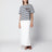 T-shirt in jersey di cotone a righe bianca/blu