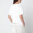 T-shirt blanc en coton avec broderie florale