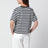 T-shirt rayé blanc/bleu marine en coton