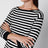 Pull en viscose écru et noir