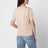 Powder pink T-shirt in cotton with logo embroidery