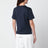 T-shirt blu in cotone con ricamo logo