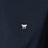 T-shirt blu in cotone con ricamo logo