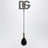DG logo brooch with crystals in brass, ruthenium