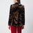 Doppelreihige Samtjacke mit Print