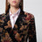 Doppelreihige Samtjacke mit Print