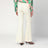 Flared trousers in ivory viscose