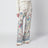 White wide-leg trousers with floral print