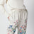 White wide-leg trousers with floral print