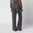 Pantalon plissé en laine grise taille haute