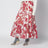 White skirt with floral print