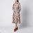 Midi cotton dress with paisley print