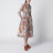 Midi cotton dress with paisley print