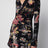 Robe longue portefeuille imprimée en jersey