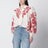 Blouse in cotton voile with floral print