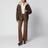 Lederjacke mit Paisley-Print