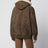 Lederjacke mit Paisley-Print