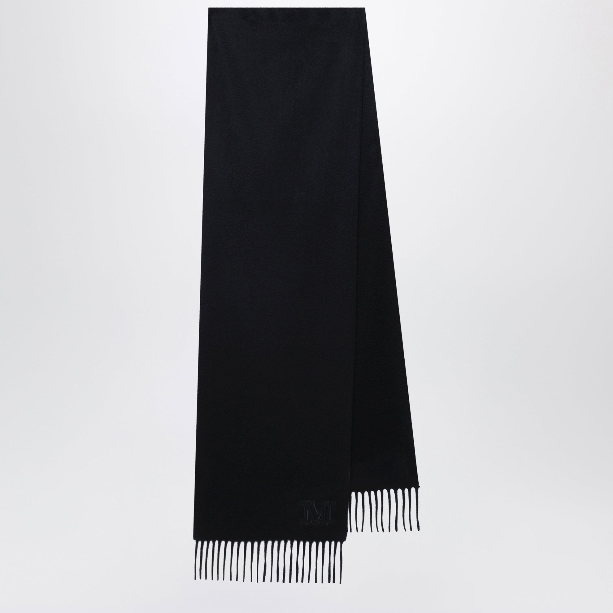 Stola in cachemire con ricamo Monogram nera