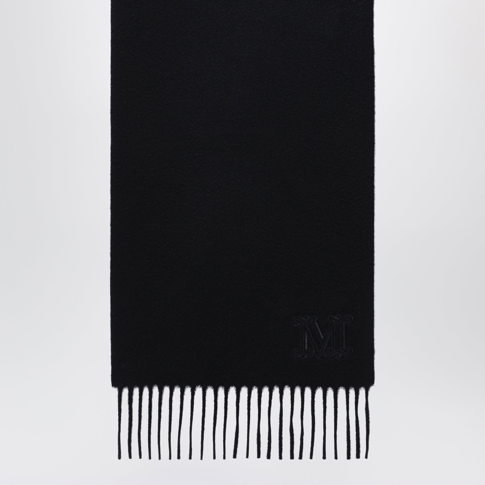 Stola in cachemire con ricamo Monogram nera