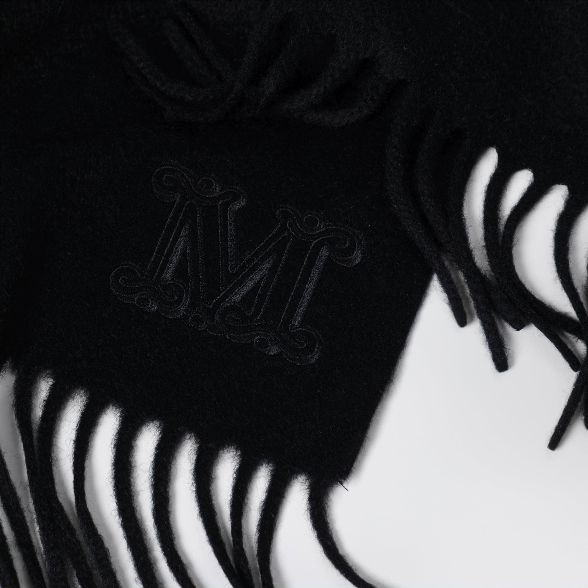 Stola in cachemire con ricamo Monogram nera