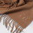 Camel-colored cashmere scarf