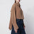 Oversized Georgia silk shirt in tobacco color
