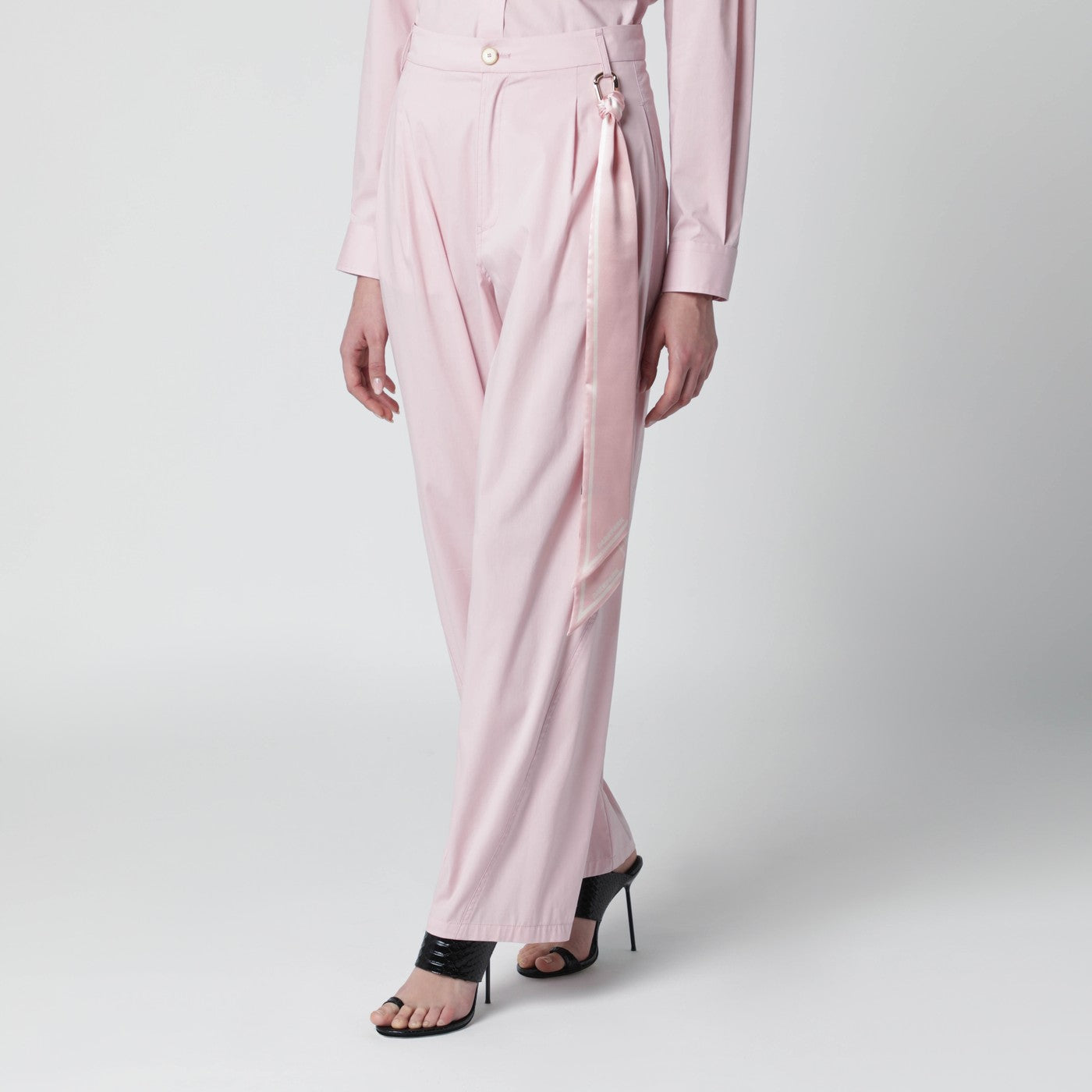 Pantalon rose en coton
