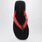 Xylon red leather and fabric slides