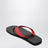 Xylon red leather and fabric slides