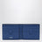 Portefeuille bifold bleu en cuir brillant effet crocodile