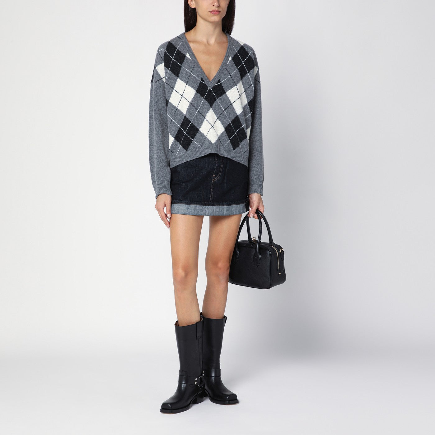 Mini gonna Floriane in denim scuro