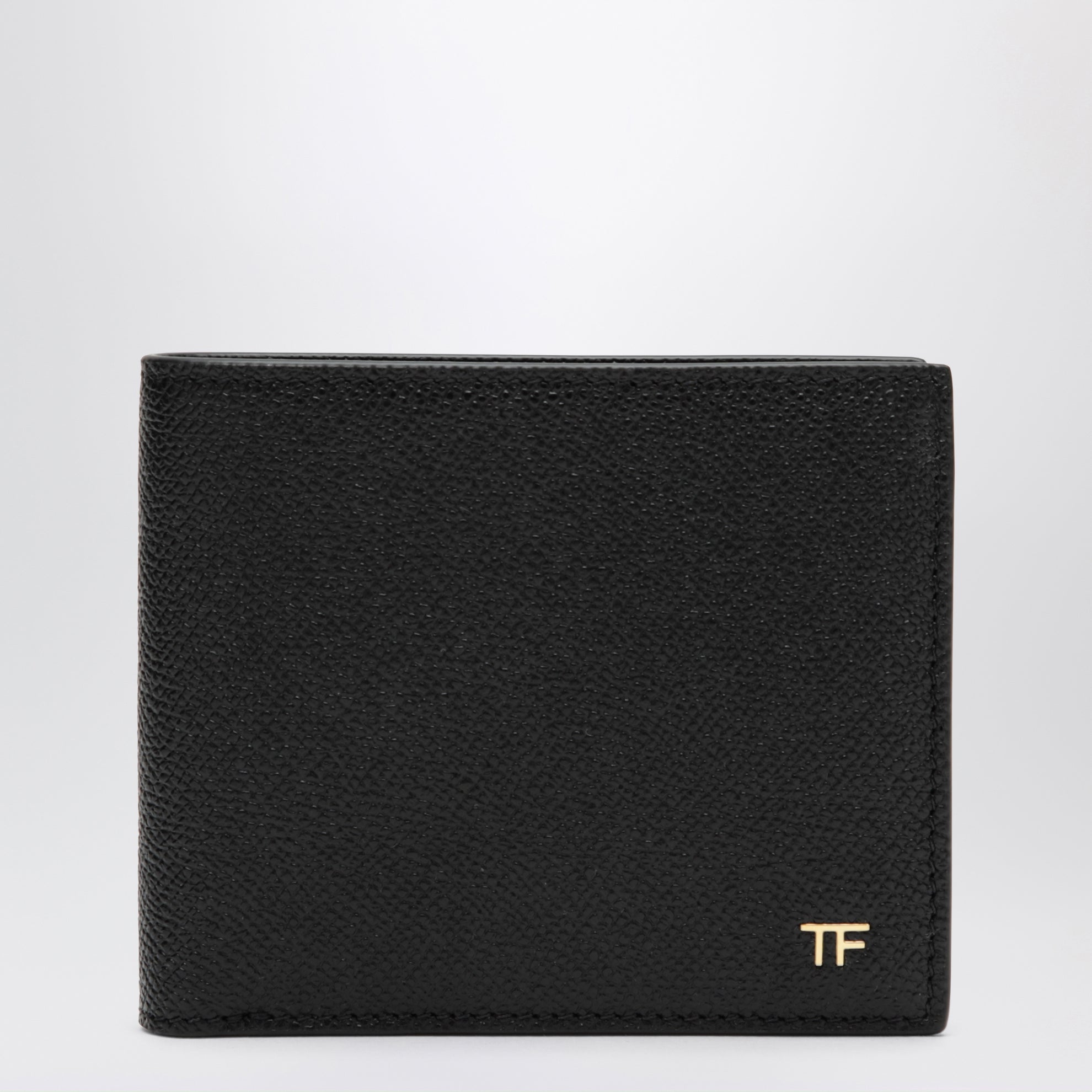 Portafoglio bi-fold T-line nero in pelle