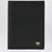 Grained leather card holder with logo in black