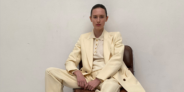 Stella McCartney Single-breasted jacket in butter colour